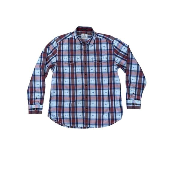Tommy Bahama Men's Size Large Island Crafted Long Sleeve Button Down Plaid Shirt - Picture 1 of 10
